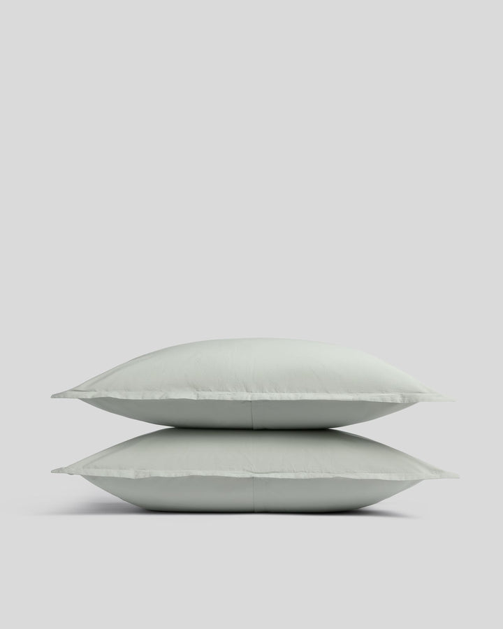 Percale Sham Set - FINAL SALE (Sage)
